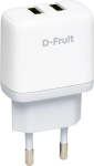 D-Fruit laadija 12W 2xUSB-A DF143