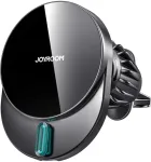 Joyroom magnetiline juhtmevaba autolaadija (&otilde;huv&otilde;rgu versioon), PD 15W, USB&ndash;Type-C kaabliga (1m), Black (JR-ZS409)