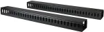 StarTech .com Vertikaler Kabelordner mit Finger Duct - 0U - 1,8m - Rack Kabelmanager - Kabel - Organizer - 1.83 m - Schwarz - 40U (Anzahl pro Packung: 2 )