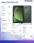 Tahvelarvuti SAMSUNG Galaxy Tab Active5 X306 5G 128GB Green 8.0" (EU) Android