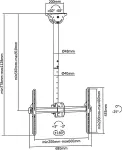 DELTACO Telescopic fully articulating ceiling mount OFFICE for LED / LCD, 37-70 ", 560 - 910 mm, black / ARM-0400