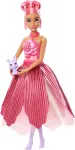 Mattel Barbie Petal Pop Scented Fashion Doll with Rose Dress, Reveal Accessories like Bunny & More