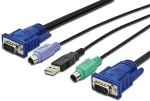 Digitus KVM-Kabel D-Sub15 -> USB+D-Sub15 St/St 3.00m