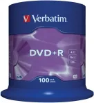 Toorikud Verbatim 1x100 DVD+R 4,7GB 16x Speed, matt silver (VIGASTATUD PAKEND!)