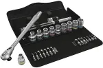 Wera Set of keys and bits+ratchet Zyklop Metal 1/2"28