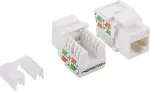 Logilink Keystone RJ45 Buchse Cat.5e UTP EconLine 90&deg; Punch down. white