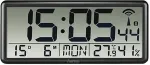 HAMA jumbo digital radio wall clock black