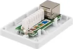 DELTACO Shielded network socket, Surface FTP 1xRJ45, Cat6 / VR-216