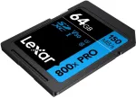 M&auml;lukaart LEXAR Memory card Professional 800x Pro 64GB SDXC UHS-I 150MB/s read C10 V30