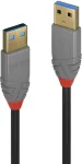 Lindy 0.5m USB 3.2 Typ A Kabel, 5GBit/s, Anthra Line USB Typ A Stecker an A Stecker (36750)