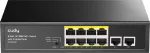 CUDY 8-Port 10/100M PoE+ Switch with 2 Uplink Ports 120W