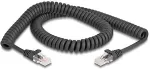 DeLOCK RJ45 Spiralkabel Stecker zu Stecker Cat.5e 2m schwarz