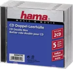 Toorikud HAMA 1x5 Standard CD Double Jewel Case transp/black 44745