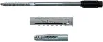 Fischer Distance mounting system Thermax 10/240 M6, dowels (black/grey, 20 pieces)