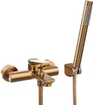 No name Bath mixer NERI with shower set, copper