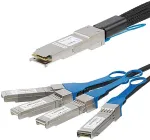 Startech .com 3m QSFP+ Breakout Kabel - QSFP+ auf 4x SFP+ - QSFP zu SFP+ - 40G DAC Kabel - Passives Twinax Kabel - Kabelpeitsche - QSFP+ eingerastet bis SFP+ eingerastet - 3 m - twinaxial - SFF-8431/SFF-8432/SFF-8436 - passiv - Schwarz