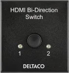 Deltaco HDMI switch , 2 port, black / HDMI-7017