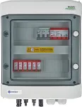 EMITER Switchgear attached DCAC hermetic IP65 EMITTER with DC surge arrester Dehn 1000V type 2, 2 x PV string, 2 x MPPT // og. AC Dehn type 1+2, 10A 3-F
