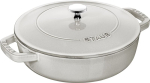 STAUB Deep braising pan with lid - 24 cm, White truffle