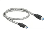 Delock USB 5 Gbps Kabel Typ-A Stecker zu Typ-B Stecker mit Metallmantel 0,5 m