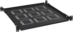 Solarix Shelf 19" 450mm fixed BK front and rear rail mounting