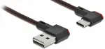 DELOCK USB-A 2.0 Stecker < USB-C Stecker gewinkelt 0,5m SW