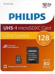 M&auml;lukaart PHILIPS MicroSDXC Card 128GB Class 10 UHS-I U1 incl. Adapter