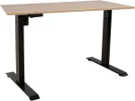 Home4you T&ouml;&ouml;laud ERGO 1-mootoriga 140x70xH71-121cm, hikkoripuu/must