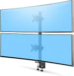 StarTech.com Dual Monitorhalterung 124,46cm 49Zoll fur 2 Vertikal Gestapelte Monitore 2x 16 kg VESA Bildschirmhalterung-Monitorarm