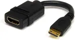 StarTech.com HDACFM5IN, Mini HDMI, HDMI, Male/Female, Black, 0.127, 225.00