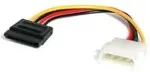 Startech .com 4 Pin Molex auf SATA Kabel - LP4 / Serial-ATA Stromadapter - Stromkabel - 15 PIN SATA Power (M) - interne Stromversorgung, 4-polig (M) - 0,2m - f&uuml;r P/N: ATX2POWER430, ATX2POWER530, BRACKET25SAT, RMC4450, ATXPOW330HS, ATXPOWER300B, ATXPO ...