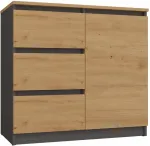 TOP E SHOP Topeshop 1D3S ANT/ART BA KPL chest of drawers