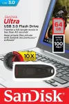 M&auml;lukaart SANDISK Ultra 64GB USB 3.0 USB stick Sort