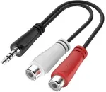 Hama 00200350 audio cable 0.15 m 3.5mm RCA Black