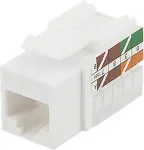 DELTACO Cat6A Keystone socket, LSA / 110 termination, plastic, 90, white / MD-124