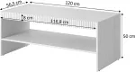 Cama MEBLE PAFOS bench/table 120x60x50 cm white matte