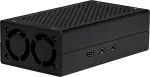 Joy-IT aluminum housing for Raspberry Pi 5 M2-HAT (black, incl. active cooler)