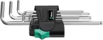 WERA 950/9 Hex-Plus 4 L-key set, metric, chrome-plated