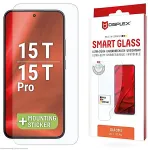 Displex Smart Glass (9H) for Xiaomi 15T/15T Pro, Mounting Sticker, unbreakable