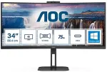 Monitor AOC V5 CU34V5CW/BK LED display 86.4 cm (34") 3440 x 1440 pixels Wide Quad HD Black