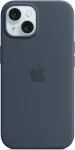 APPLE Silikon Case mit MagSafe f&uuml;r Apple iPhone 15, sturmblau