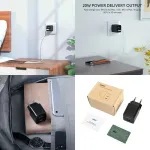 Aukey Mini wall charger PA-Y20S Black 1xUSB-C 20W PD Power Delivery