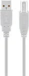 Goobay Wentronic - USB-Kabel - USB Typ A, 4-polig (M) - USB Typ B, 4-polig (M) - 5 m - grau