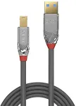 Lindy CROMO - USB-Kabel - USB Typ A (M) bis USB Type B (M) - USB 3,1 - 5,0m - rund - Grau (36664)