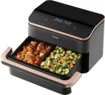 Frit&uuml;&uuml;r COSORI hot air fryer Dual Blaze Twinfry CAF-TF101S-AEUR (black, 2,800 watts, basket 10 liters / 2x 5 liters)