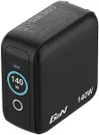 VERBATIM Mini GaN charger with display (black, 140 watts total power)