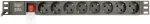 GEMBIRD PDU 8x Schuko 1U 16A 3m