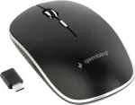 Hiir GEMBIRD | Silent Optical Mouse | MUSW-4BSC-01 | Wireless | USB-C | Black