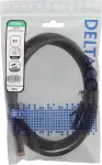 DELTACO k&otilde;rge painduv U/UTP Cat.6 patch-kaabel, 24AWG, TPE, 2m, must