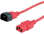 ROLINE Apparate-Verbindungskabel IEC 320 C14 - C13 rot 1,8m